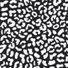 Badetøjsstof Abstrakte leopardpletter – sort-blå/hvid,  thumbnail number 6