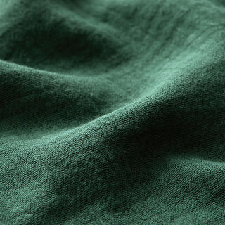 Musselin/Dobbelt-Crincle stof – mørkegrøn, 