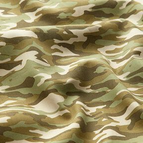 Poplin camouflage – lys kaki, 
