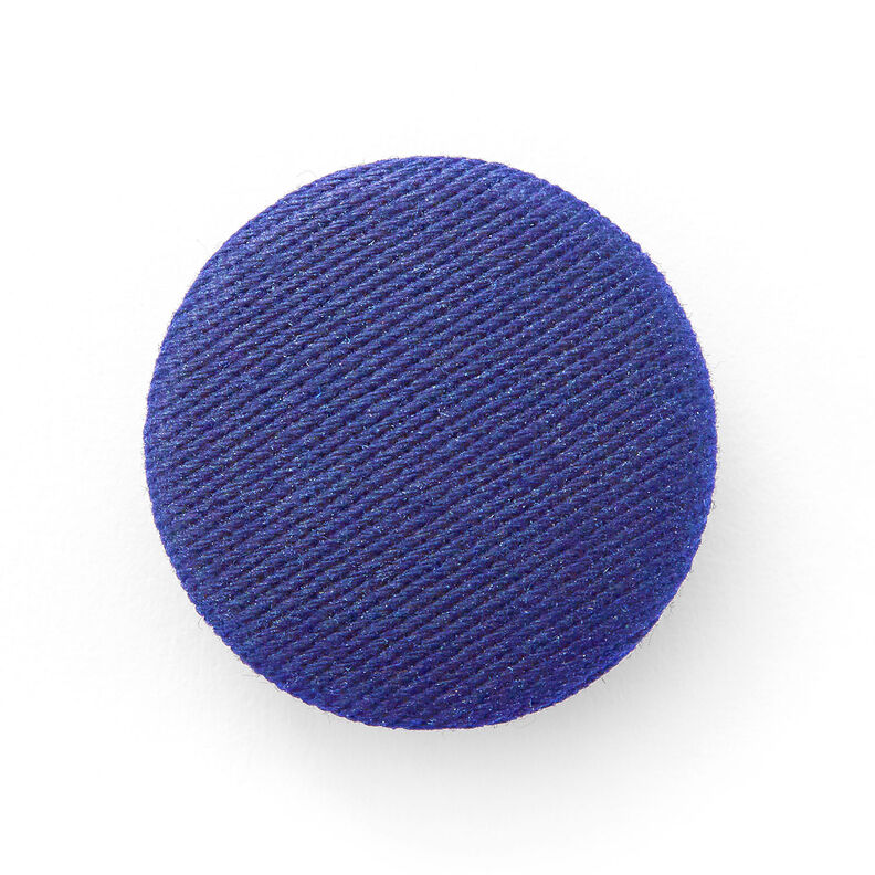 Betrukket knap, Bomuldskiper stretch – kongeblå,  image number 1
