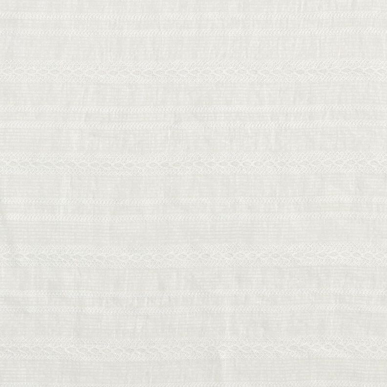 let blusestof med gennemsigtige striber – hvid,  image number 1