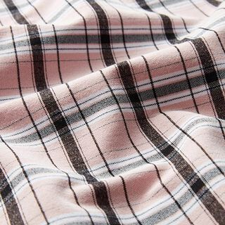 Bluse- & skjortestof ternet – laksefarvet, 