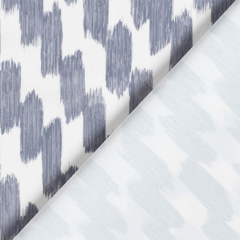 Badetøjsstof Penselstrøg – uldhvid/skiffergrå,  image number 4