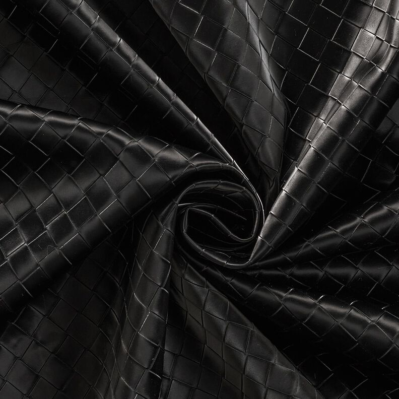 Kunstlæder flettet | Katia Fabrics – sort,  image number 3