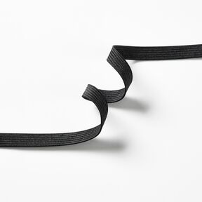 Glat gummibånd [5 m | 10 mm] – sort, 