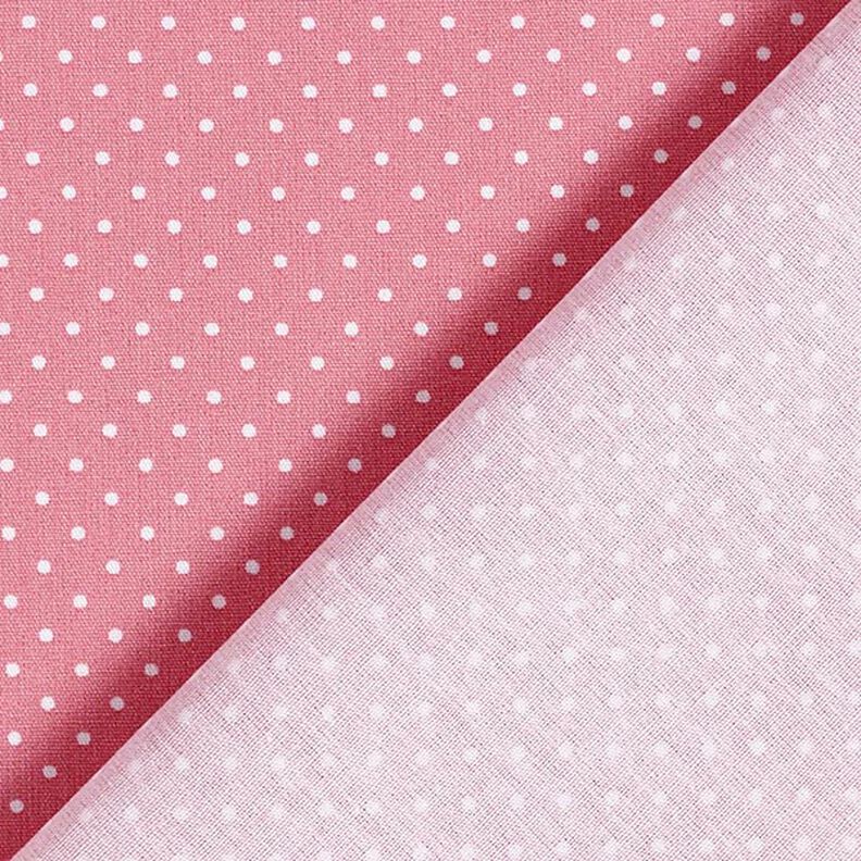 Bomuldspoplin små prikker – rosa/hvid,  image number 6