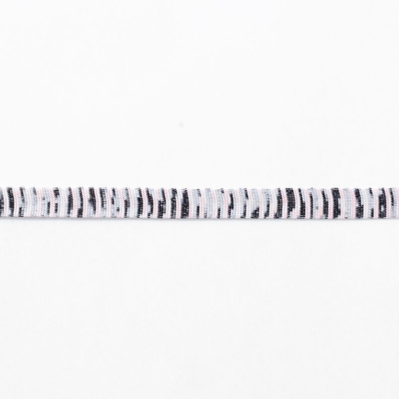 Strikbånd  Melange Striber [13 mm] – sort/rosa,  image number 2