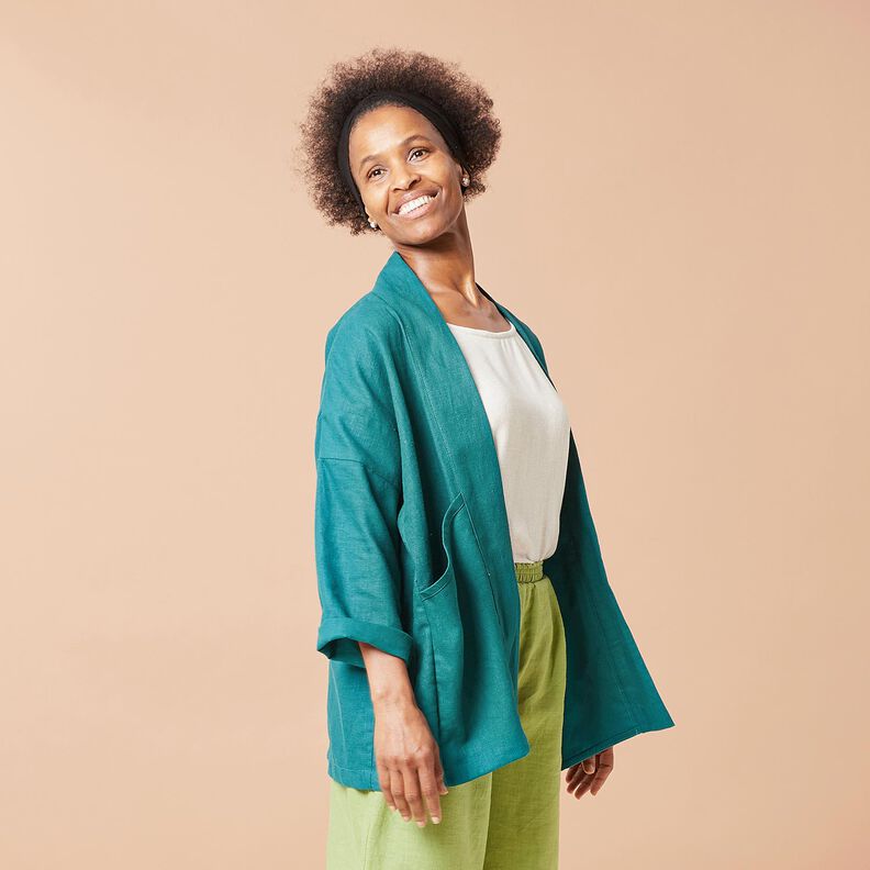 Hørstof Ramie-miks medium – karrygul,  image number 4