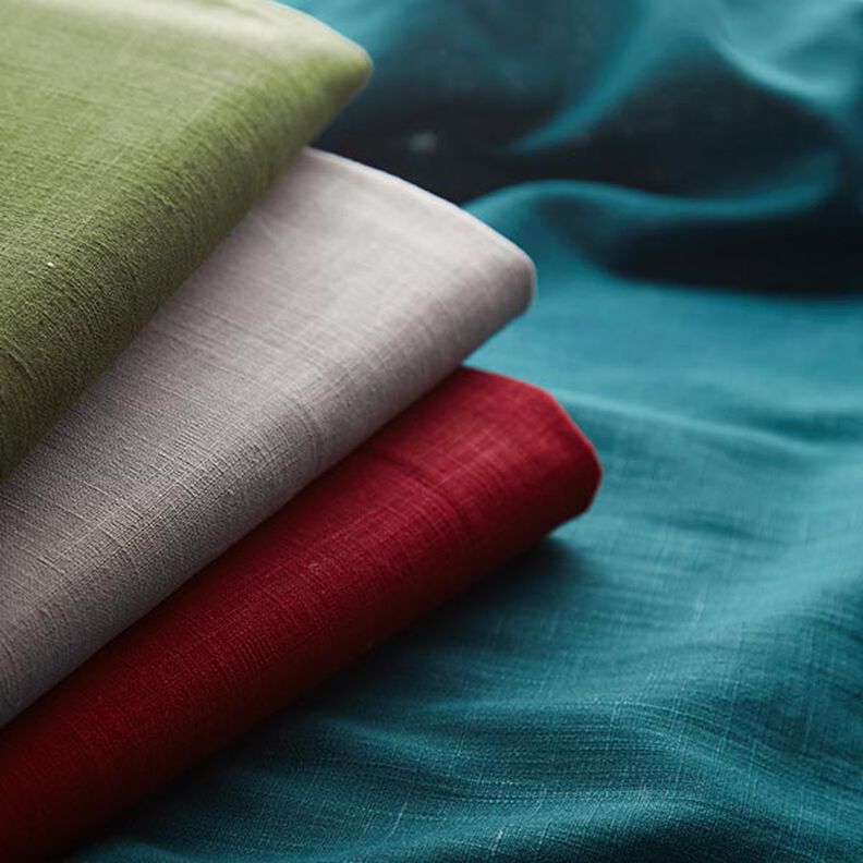 Hørstof Ramie-miks medium – mørk olivengrøn,  image number 5