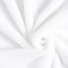 høj kvalitet ensfarvet kunstpels – hvid, 