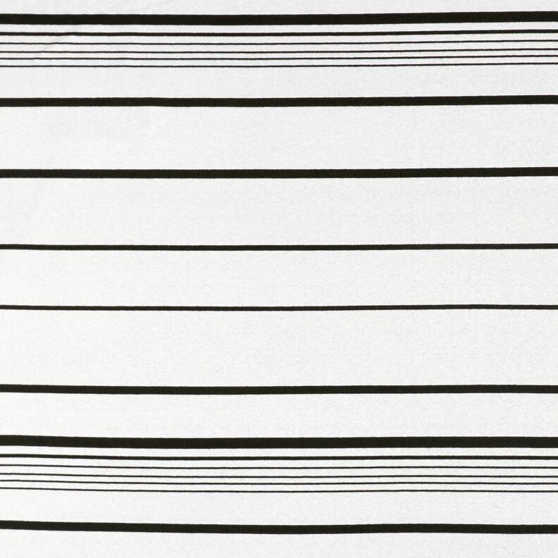 strikjacquard uregelmæssige striber – uldhvid/sort,  image number 1