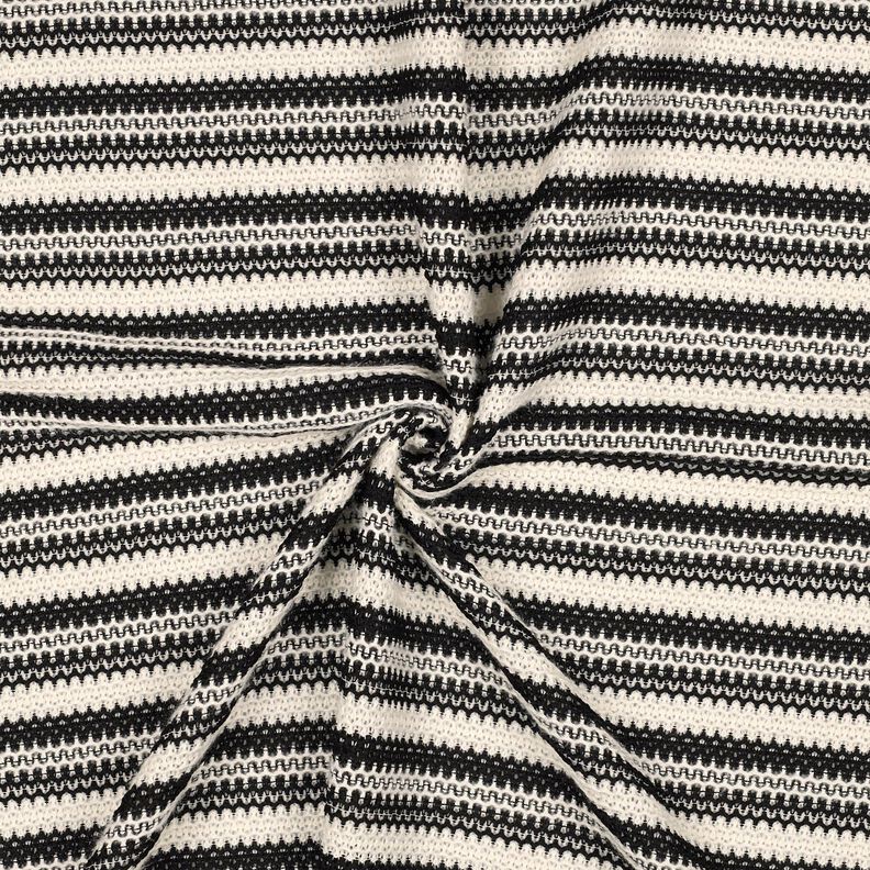 Strikstof Striber| Poppy Fabrics – sort/uldhvid,  image number 3