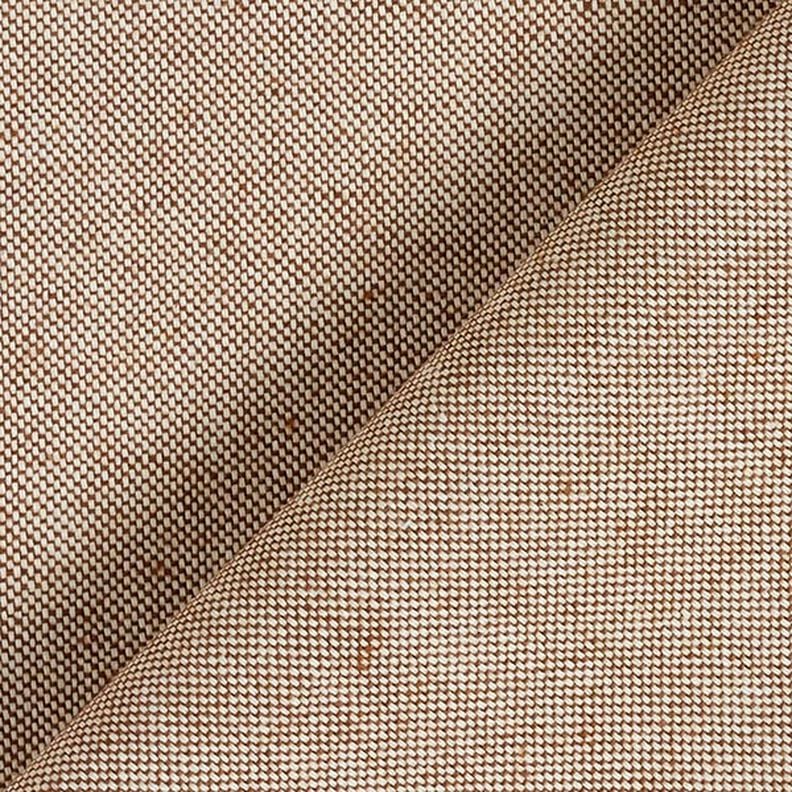 Dekorationsstof halvpanama Chambray genanvendt – mellembrun,  image number 3