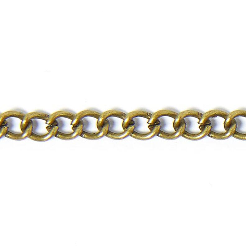 Kæde [3 mm] – gammelt guld metallisk,  image number 1