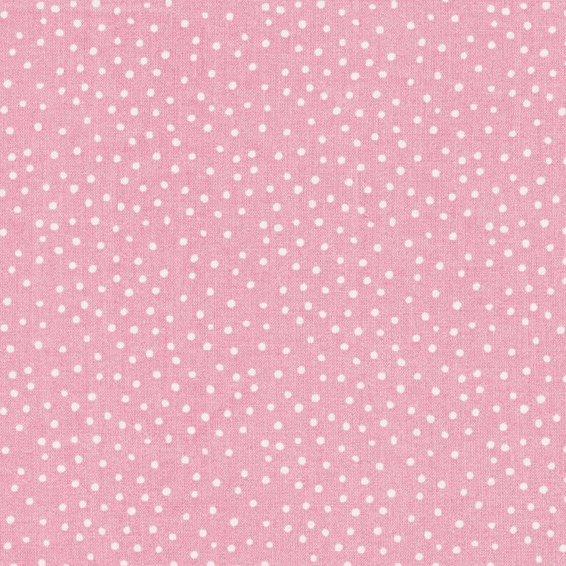 Bomuldsstof Cretonne fine prikker – rosa,  image number 1