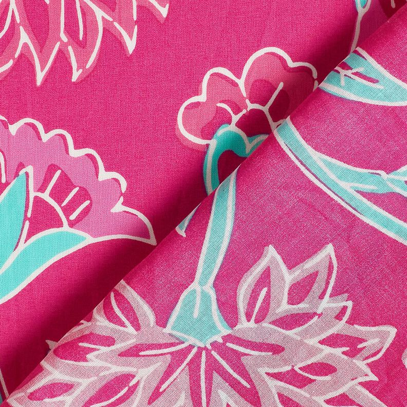 <h2>Bomuldsvoile med blomsterranker, pink &ndash; let og gennemsigtig</h2>,  image number 4