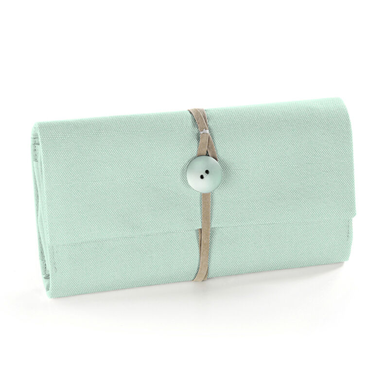 Outdoor stof Panama Ensfarvet – mint,  image number 6