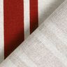 Dekorationsstof Panama blokstriber – karminrød/tågegrå | Reststykke 90cm,  thumbnail number 4