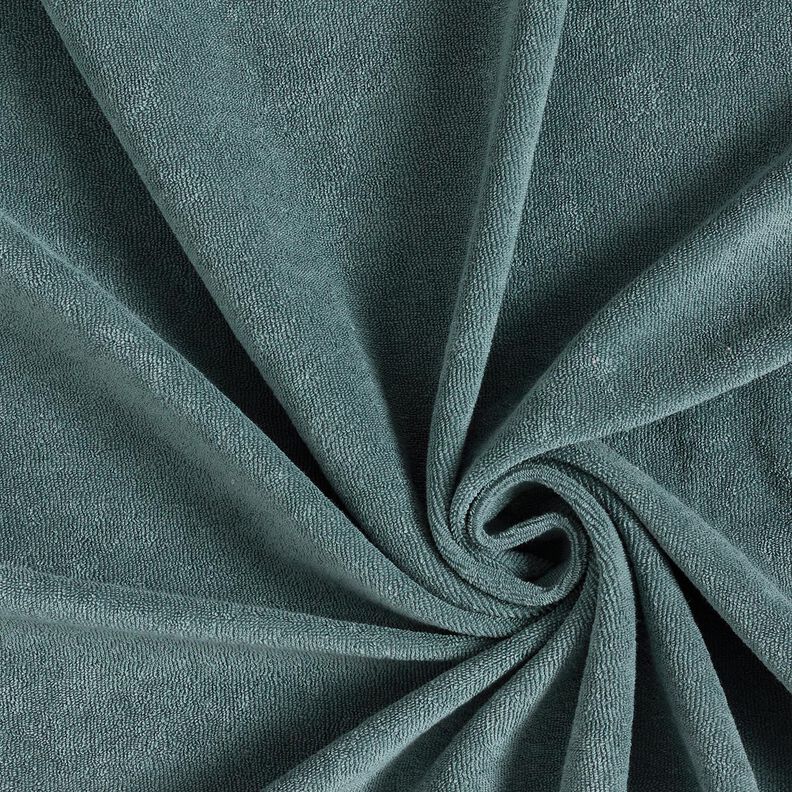 Frottéstof Stretch Ensfarvet – dueblå,  image number 1