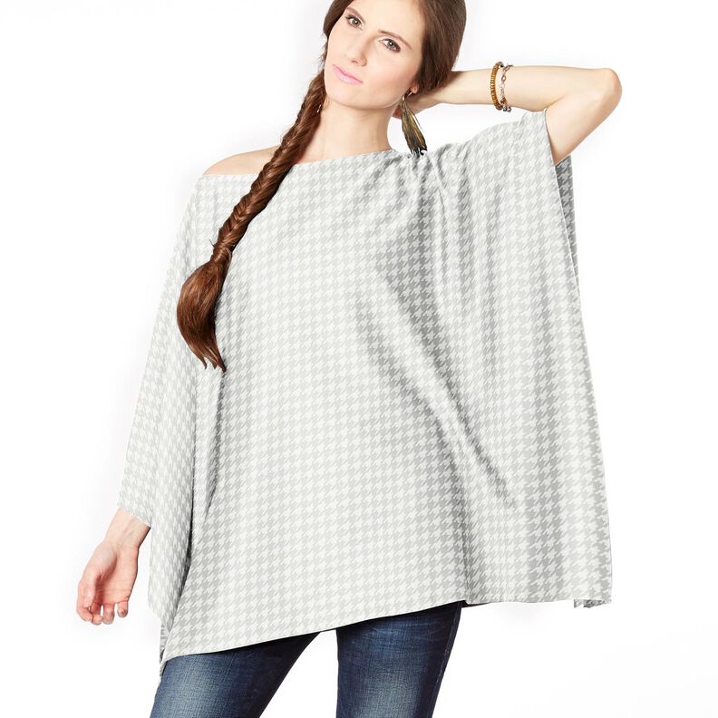 Jacquard stof pepita &ndash; hvid,  image number 5