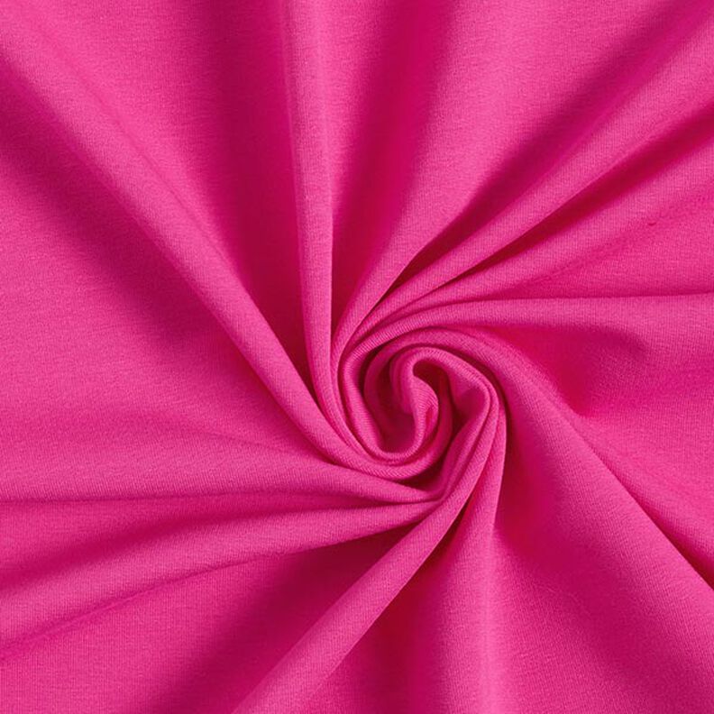 Let French Terry ensfarvet – intens pink,  image number 1