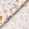 Bomuldsstof Cretonne abstrakte fugle – uldhvid/pastelviolet,  thumbnail number 4