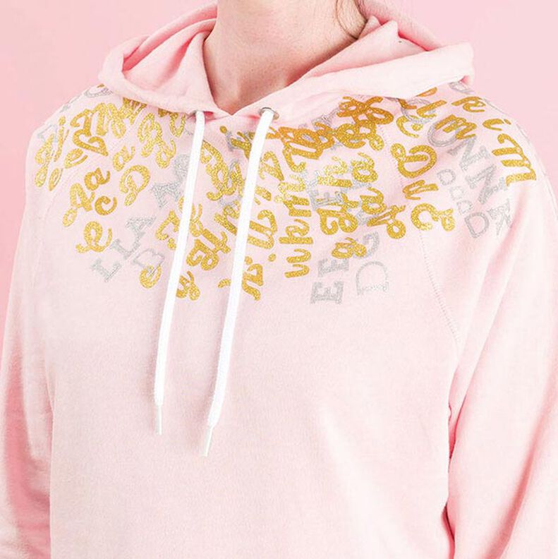 Påstrygningsfolie glimmer A-Z – guld metallisk | Rico Design,  image number 4