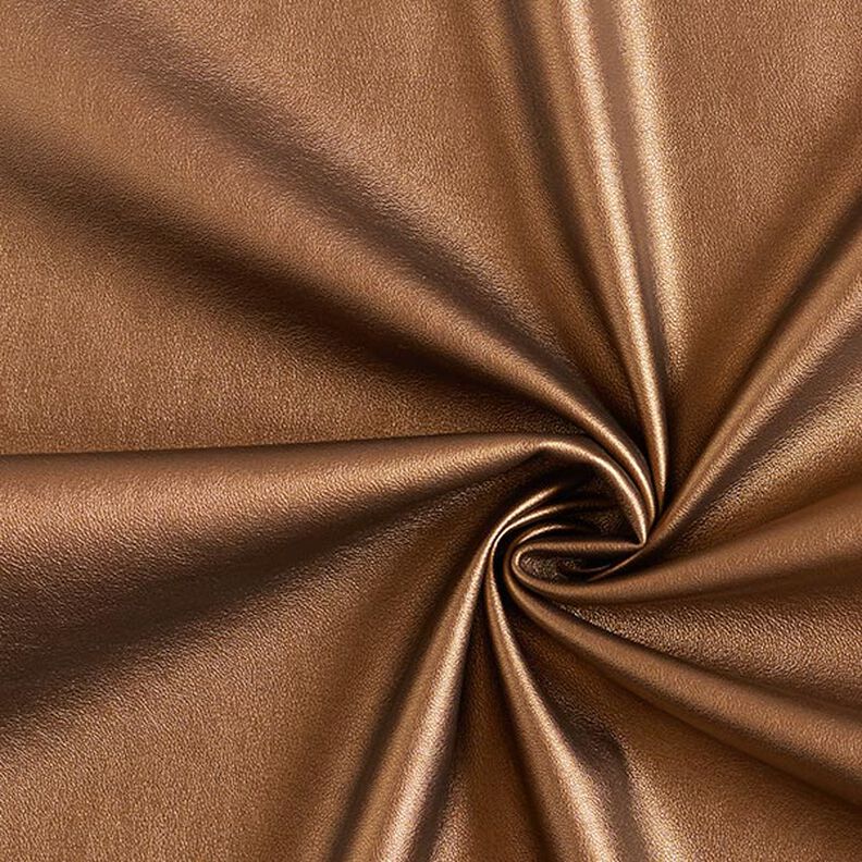 Læderimitat glat stretch – bronzefarvet,  image number 1