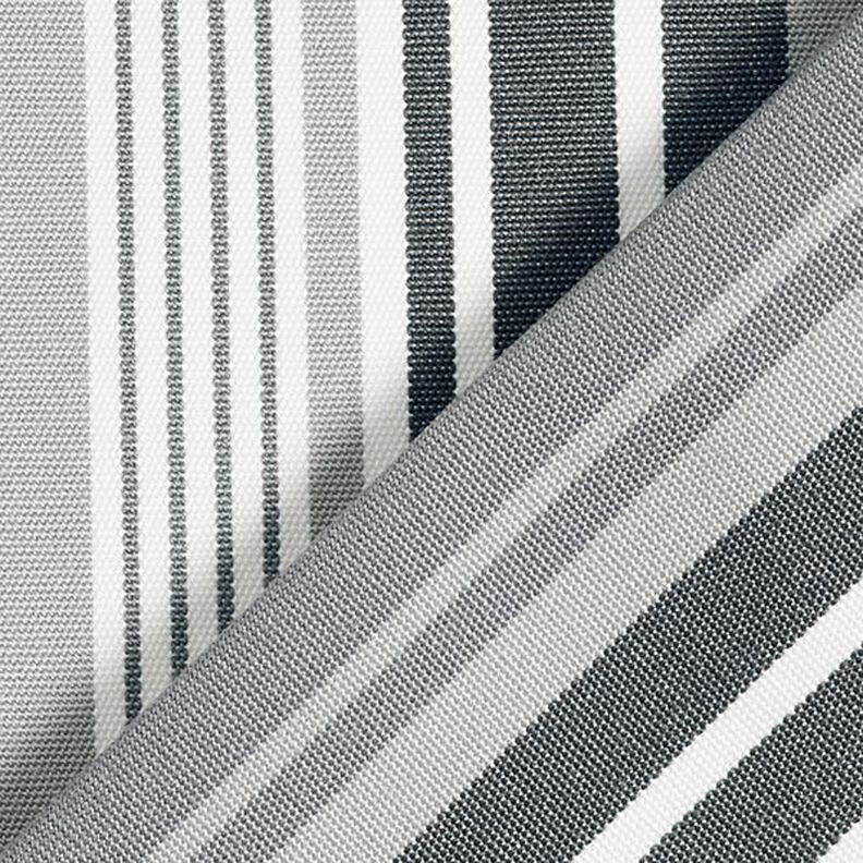 Markisestof blandede striber – lysegrå/mørkegrå,  image number 5