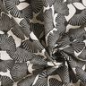 Dekorationsstof Halvpanama plettet ginkgo – sort/natur,  thumbnail number 3