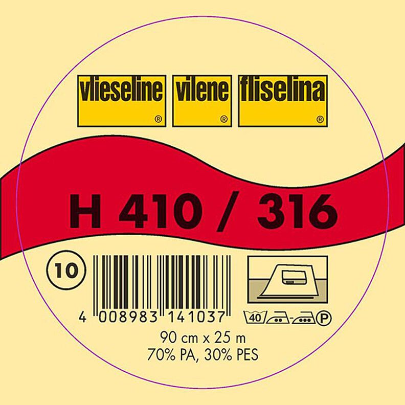 H 410 Strygeindlæg | Vlieseline – hvid,  image number 2