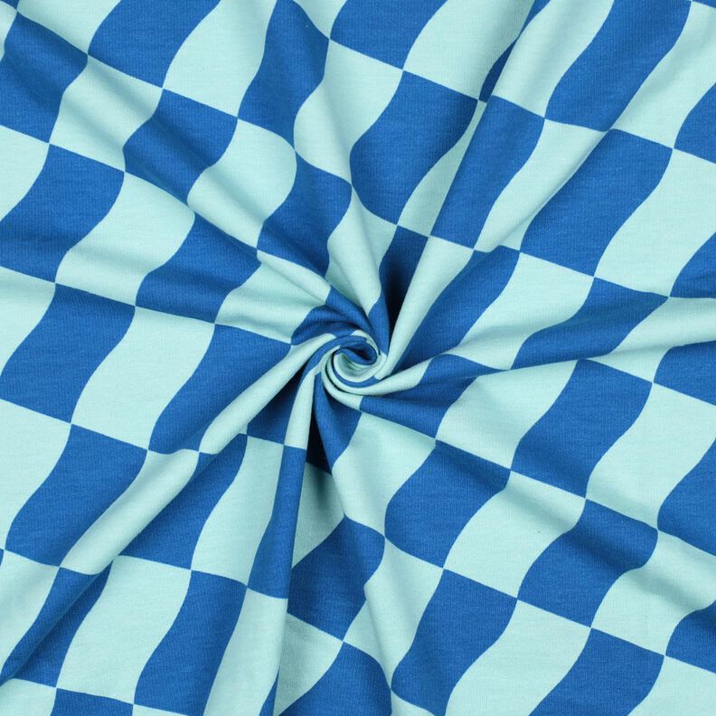 Softsweat bølget tern| Poppy Fabrics – kongeblå/isblå,  image number 3
