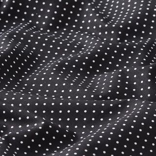 Bomuldspoplin små prikker – sort/hvid, 