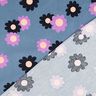 Babyfløjl Blomster| Poppy Fabrics – jeansblå/lavendel,  thumbnail number 4