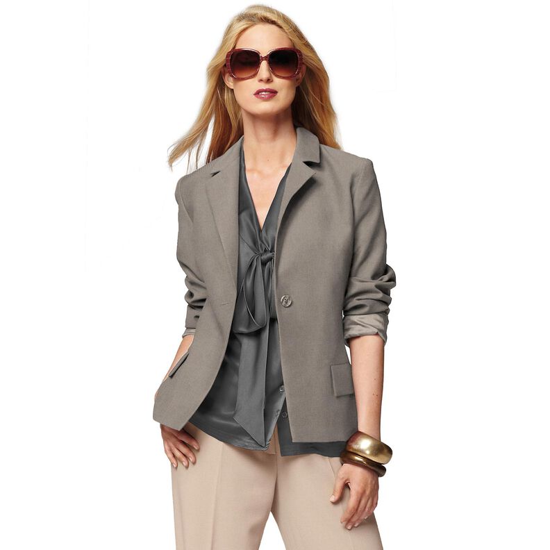 Bi-stretch Gabardine – mørk taupe,  image number 6