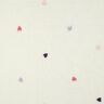 Teddyplys broderede hjerter | Poppy Fabrics – elfenben/rosé,  thumbnail number 1