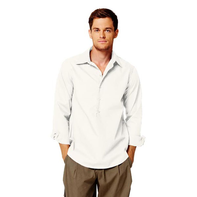 Bomuldspoplin Ensfarvet – uldhvid,  image number 7