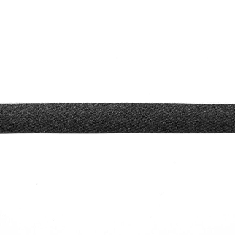 Skråbånd Satin [20 mm] – sort,  image number 1