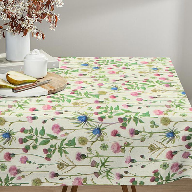 Dekorationsstof Halvpanama Tidsler – pinje/natur,  image number 8