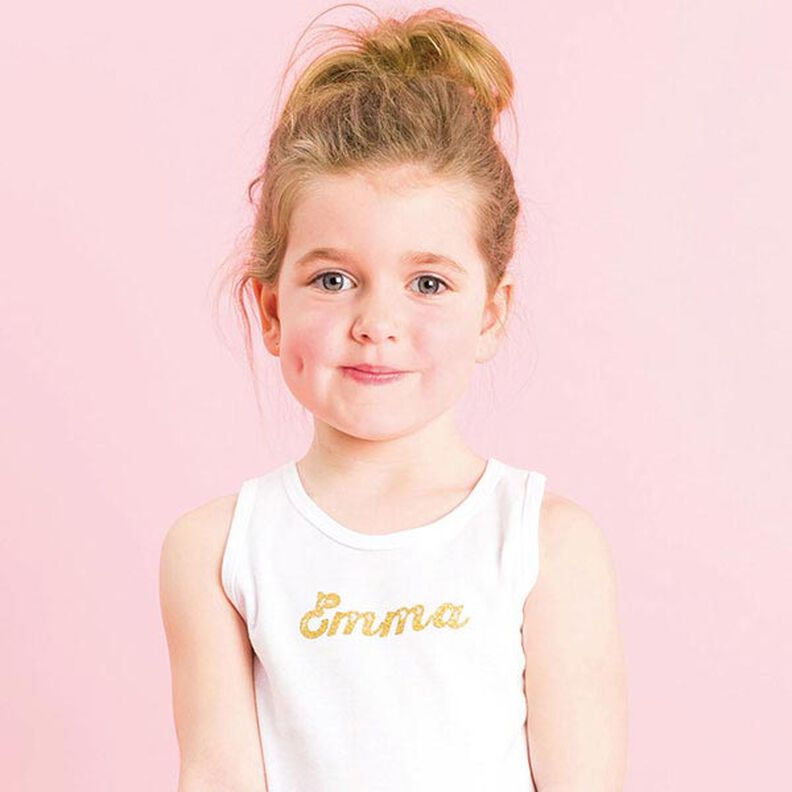 Påstrygningsfolie glimmer A-Z – guld metallisk | Rico Design,  image number 3