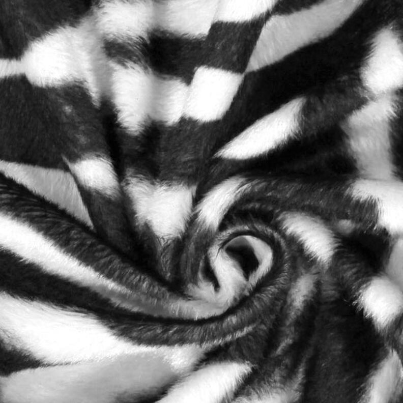 Kunstpels zebra – sort/hvid,  image number 3