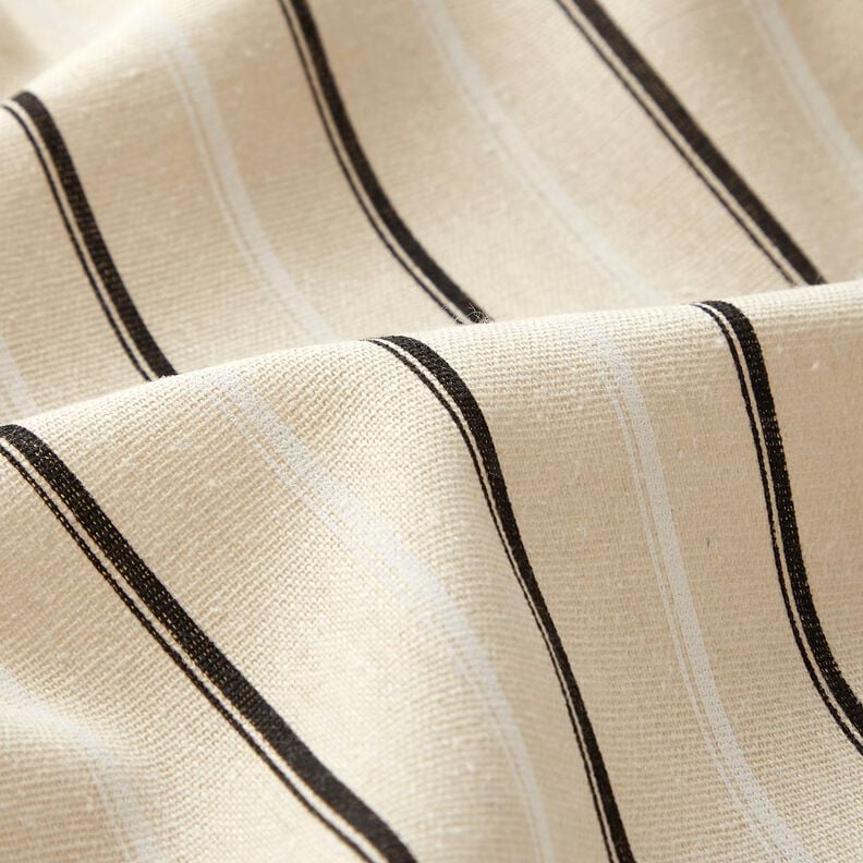 hør-miks Striber – mandel/sort,  image number 2