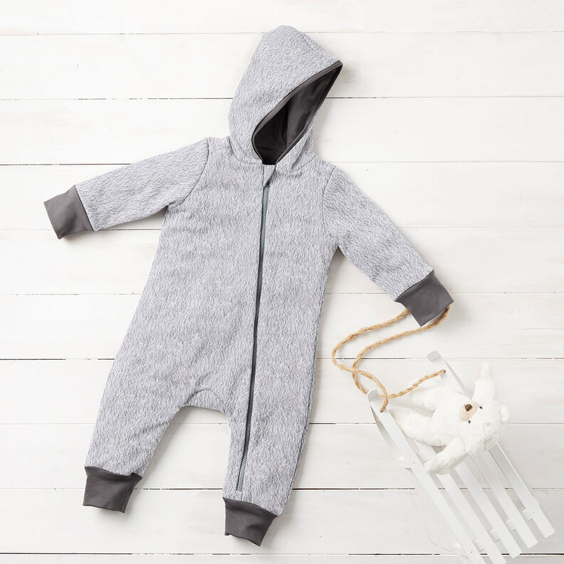 Sherpa Bomuldsblanding Ensfarvet – sølvgrå,  image number 7