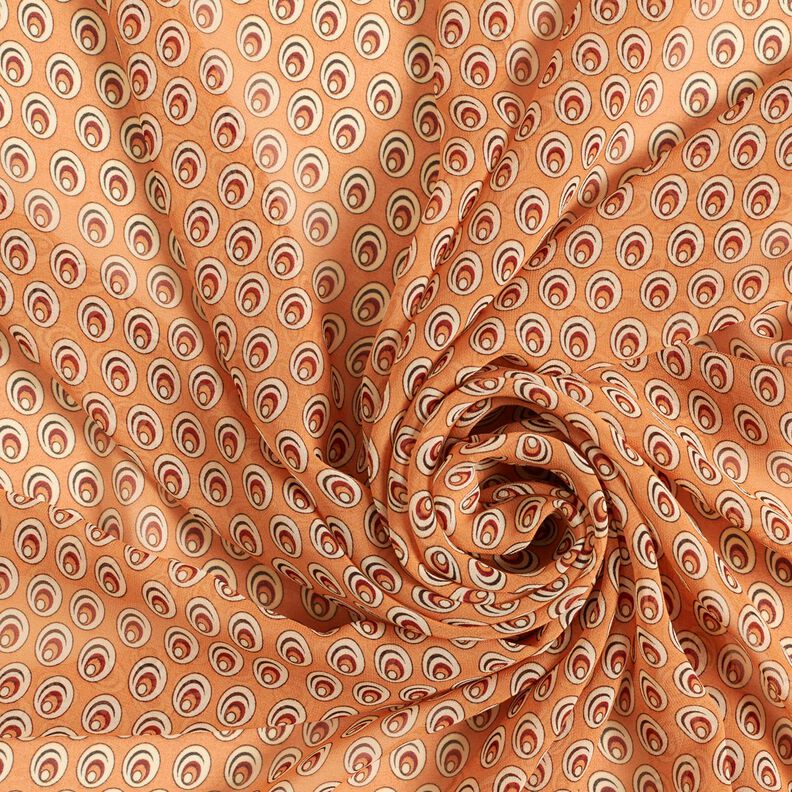Chiffon påfugleøje – apricot/terracotta,  image number 3