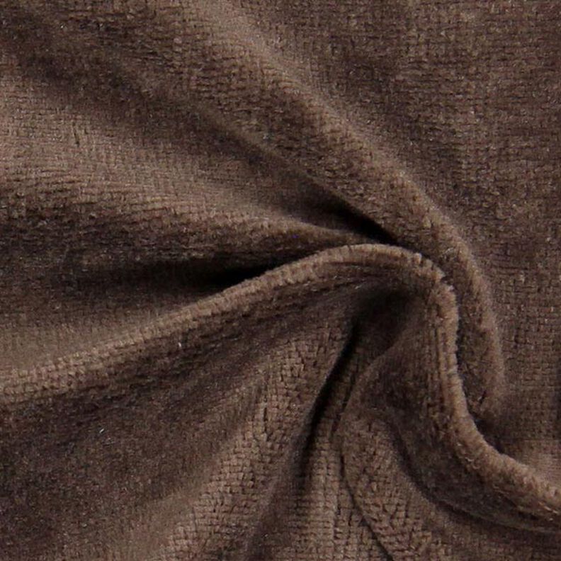 Nicki stof Ensfarvet – mørkebrun,  image number 2