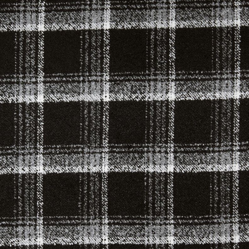 Frakkestof Bouclé tern – sort/hvid,  image number 1