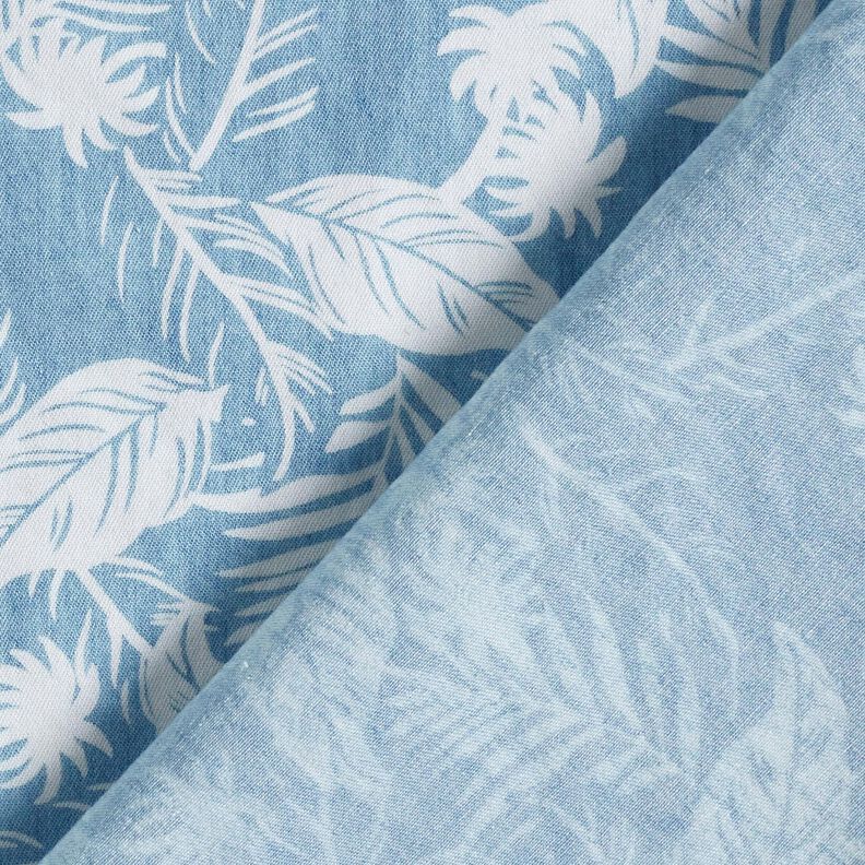 bomulds-chambray palmer – lyseblå/elfenben,  image number 4