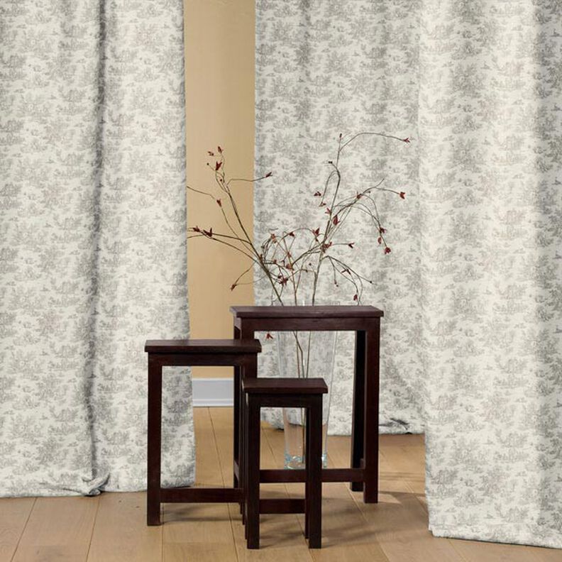 Bomuldsstof Mini Pastorale 280 cm – grå,  image number 4