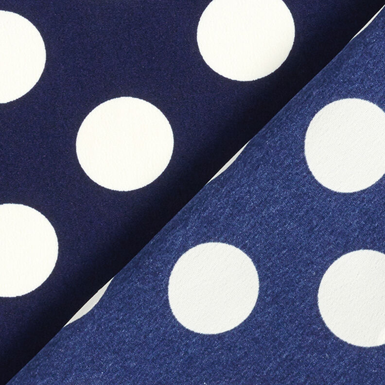 Crepe stof polkaprikker [2,5 cm] – marineblå,  image number 4