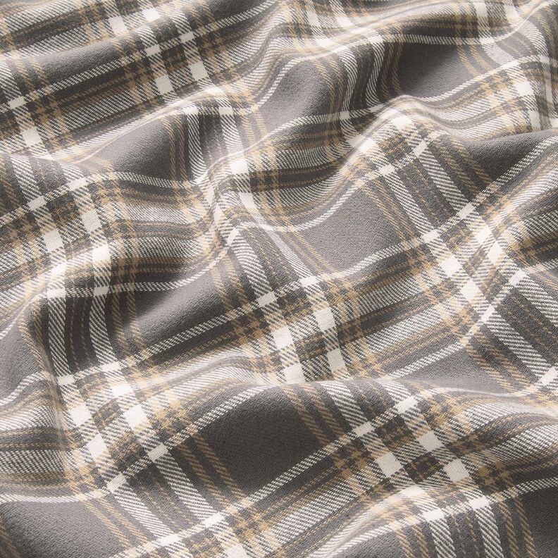 Bomuldsflonel tern – grå/hvid,  image number 2